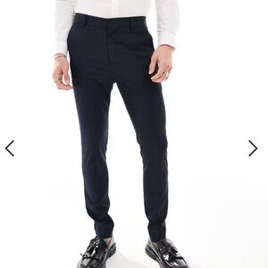 ASOS Design Men's Skinny Suit Pants Dress Pants Navy Blue 31" Waist 30" Length